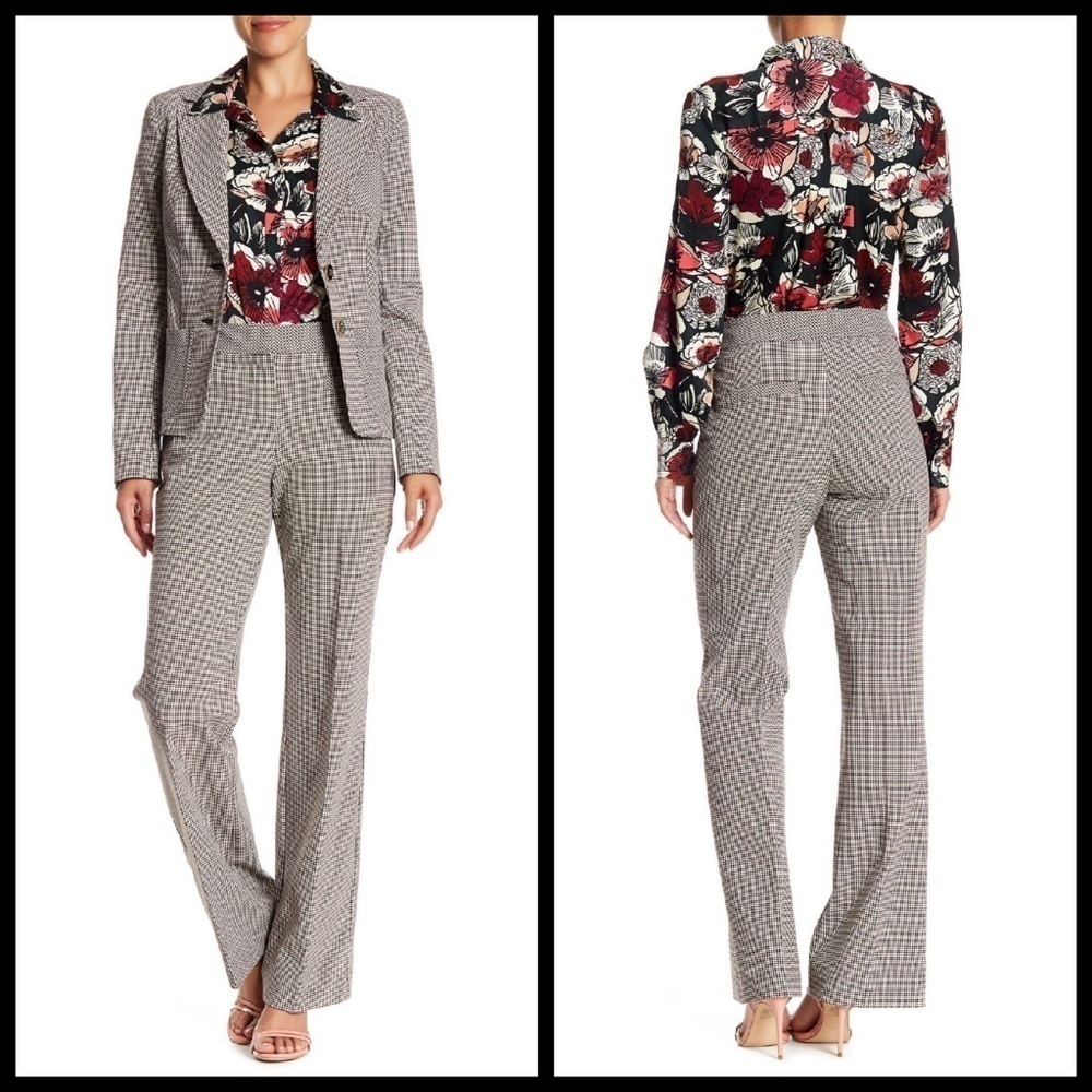 💕TRINA TURK💕 Checkered Houndstooth Trousers 2 NWT